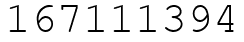 Число 167111394.