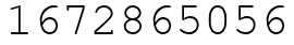Число 1672865056.