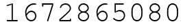 Число 1672865080.