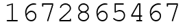 Число 1672865467.