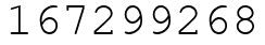 Число 167299268.