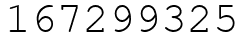 Число 167299325.