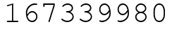 Число 167339980.
