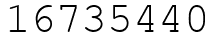 Число 16735440.