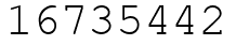 Число 16735442.