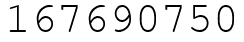 Число 167690750.