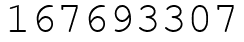 Число 167693307.