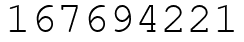Число 167694221.