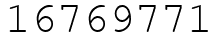 Число 16769771.