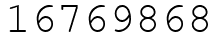 Число 16769868.