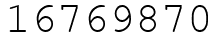 Число 16769870.