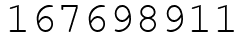 Число 167698911.
