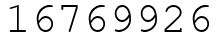 Число 16769926.