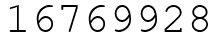 Число 16769928.
