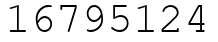 Число 16795124.
