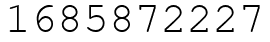 Число 1685872227.