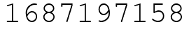Число 1687197158.