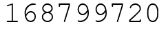 Число 168799720.