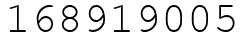Число 168919005.