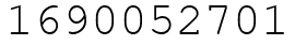 Число 1690052701.