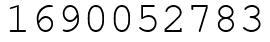 Число 1690052783.