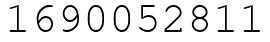Число 1690052811.