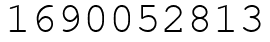Число 1690052813.