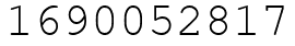 Число 1690052817.