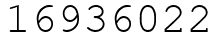 Число 16936022.