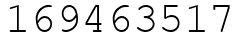 Число 169463517.