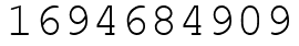 Число 1694684909.