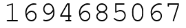 Число 1694685067.