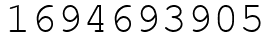 Число 1694693905.