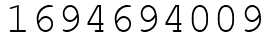 Число 1694694009.