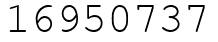 Число 16950737.