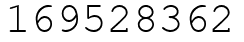 Число 169528362.