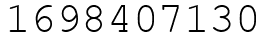 Число 1698407130.