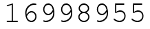 Число 16998955.