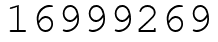 Число 16999269.
