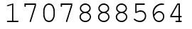 Число 1707888564.