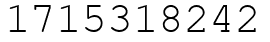Число 1715318242.