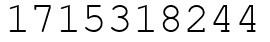 Число 1715318244.