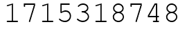 Число 1715318748.