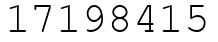 Число 17198415.