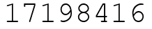Число 17198416.