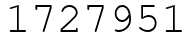 Число 1727951.
