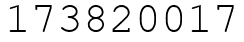 Число 173820017.