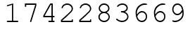Число 1742283669.