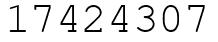 Число 17424307.