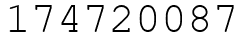 Число 174720087.